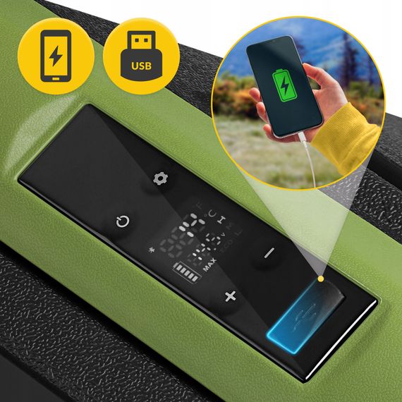 Холодильник туристичний компресорний Mountain Goat LIBERTY 45.3 л електричний, переносний Black/Olive (P-5905973404914) | Зображення 3