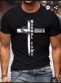 Футболка мужская с принтом повседневная S Черная