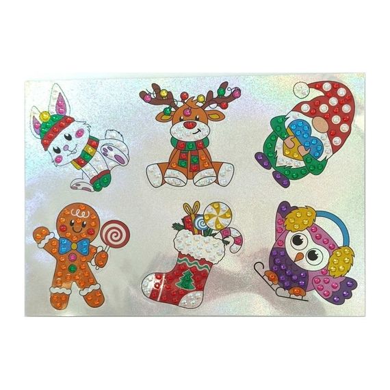 Набір для творчості зі стразами "Happy New Year" 187127, 12 наліпок | Зображення 1