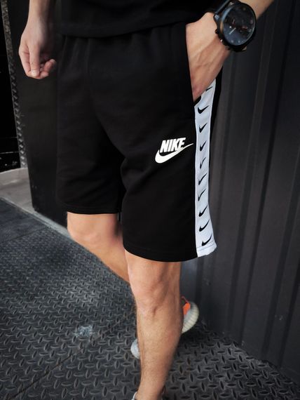 Чоловічі шорти Nike чорні (лампас) | Зображення 2