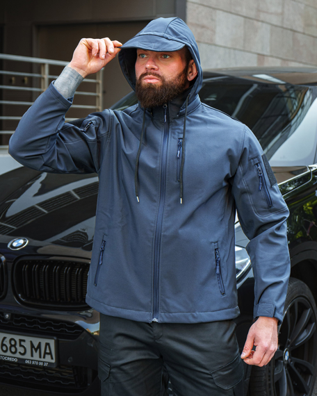 Куртка софтшелл спринг темно-синий S XL | Зображення 3