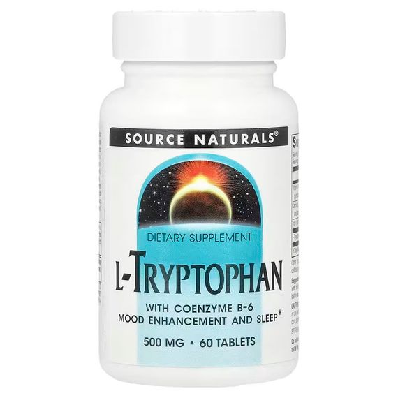 Амінокислота Source Naturals L-Tryptophan with Coenzyme B-6, 60 Tablets