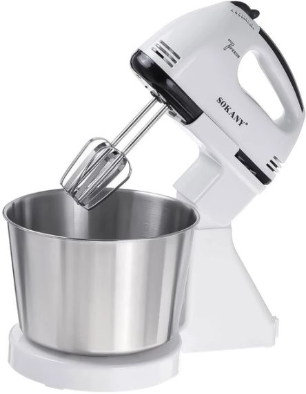 Миксер стационарный Sokany SK-6620 Stand Mixer 250W | Зображення 1