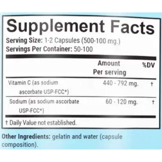 Витамин C GARO Nutrition Vitamin C as Sodium Ascorbate 100 Caps | Зображення 1