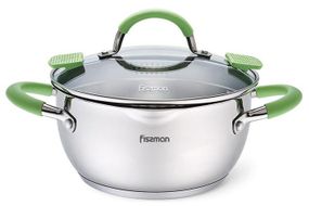 Каструля Fissman Charlotte 4.7л з кришкою-друшляком
