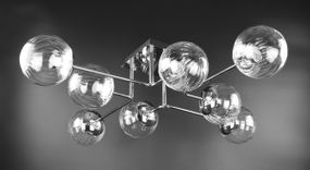 Люстра стельова на 8 лампочок 26163 Хром 20х88х88 см.