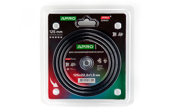Диск алмазний для металу 125х1.3х22.2 APRO 8300761 | Зображення 1