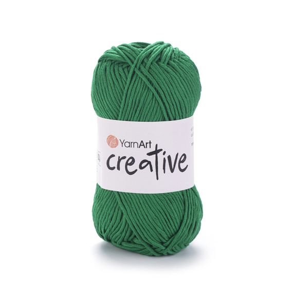 Пряжа YarnArt CREATIVE Креатив № 227 зелений бавовна, нитки для в'язання