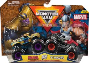 Подарочный набор металлических монстр-траков Monster Jam Marvel Тор, Танос