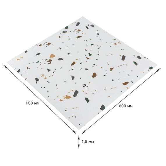 Самоклейна LVT плитка 600*600*1.5mm (D) SW-00001592 | Зображення 1