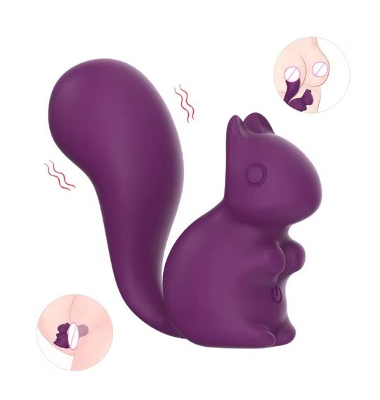 Міні-вібратор кліторальний Every Night Toys Debbie у формі білочки фіолетовий, 10 режимів вібрації Sex Aura