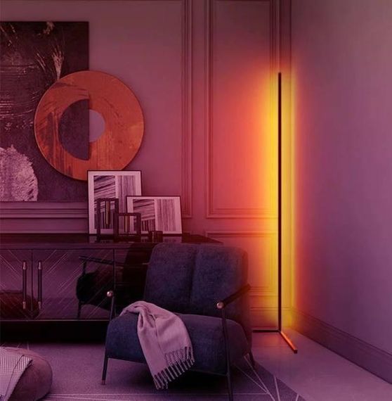 Світлодіодна лампа 120 см кольорова, Лампа-торшер з Led підсвічуванням   знижка
