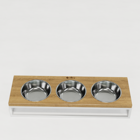 Миски на подставке для котов и маленьких собак Hollky Base Bar (3 × 0,45 л) Bar-54187-WHNT