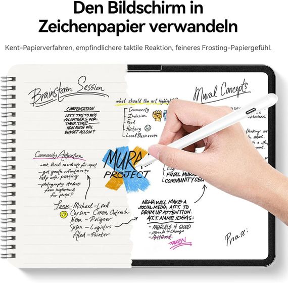 Защитная пленка для экрана iPad Pro 13” M4 (2024) комплект 3 шт, антибликовая бумажная, анти-отпечатки матовая | Зображення 1