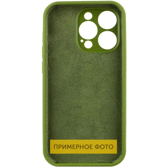 Чехол Silicone Case Full Camera Protective (AA) NO LOGO для Apple iPhone 16 (6.1") Зеленый / Dark Olive | Зображення 1
