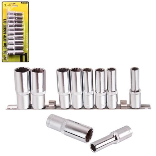 Alloid. Набір голівок високих 1/2" на планці, 10,11,12,13,14,17,19,21,22,24 mm. 11 предм.12гр | Зображення 3