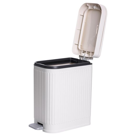 Відро для сміття з педаллю 5л відро для сміття з кришкою і педаллю Білий HP-45-12BE | Зображення 3