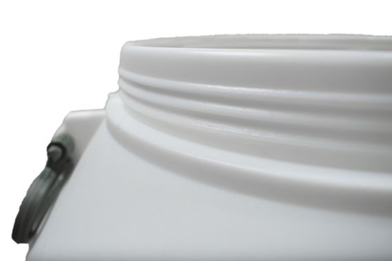 Бочка  пищевая  60 л белая пластиковая  низкая бидон  широкая горловина для молока и воды | Зображення 4