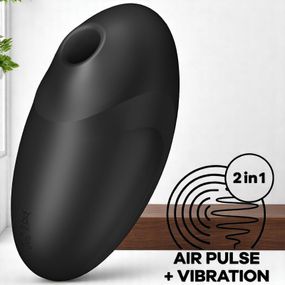 Вакуумний стимулятор Satisfyer Vulva Lover 3, Чорний — стильна еротика для точкового задоволення