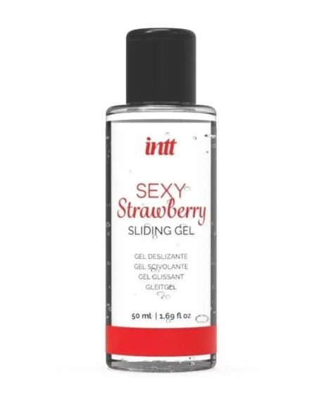 Оральний лубрикант зі смаком полуниці Sexy Strawberry Intt, на водній основі, 50 мл Sex Aura