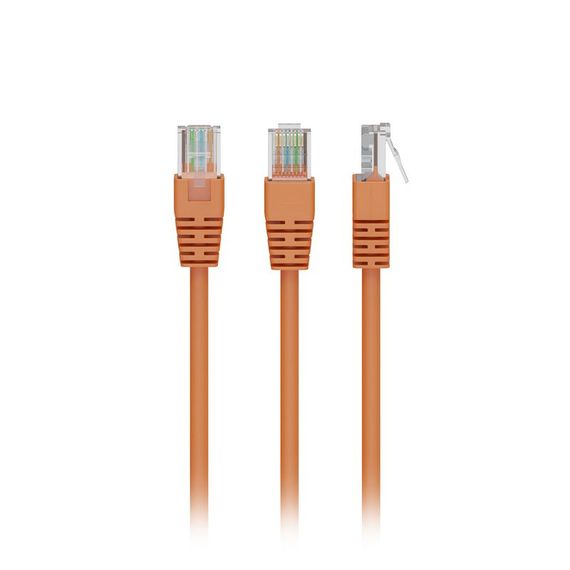 Патч корд Cablexpert PP12-0.25M/O, UTP, категорія. 5E, литий,  50u" штекер із фіксатором, 0.25 м, помаранчевий
