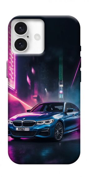 Чохол з картинкою Неонове BMW для Apple iPhone 16 (6.1")