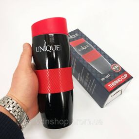 Термос из нержавейки UNIQUE UN-1073 0.38 л, Термокружка для похода, Классический термос для чая и кофе FG-70