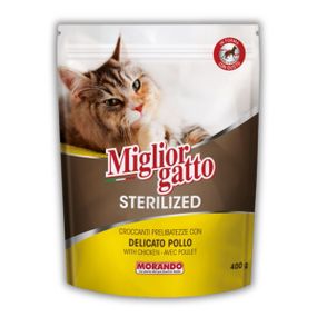 Сухой корм для стерилизованных котов с курицей Morando Migliorgatto Sterilized, 400 гр