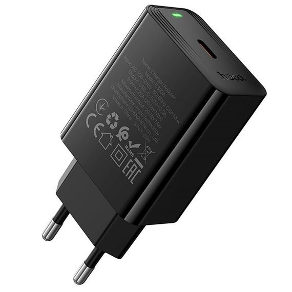 СЗУ Hoco CS93A Leader 20W (1USB-C) Black | Зображення 3