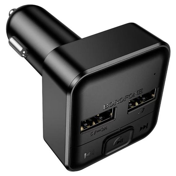 АЗП FM модулятор Borofone BC63 Selecto QC3.0 (2USB-A) Black | Зображення 4