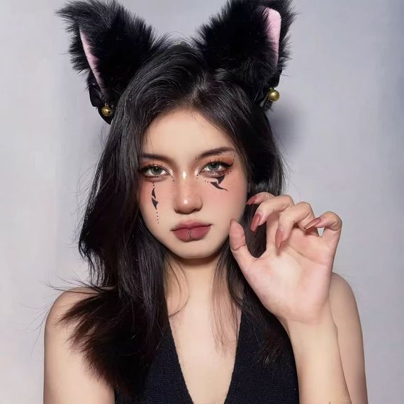 Обруч з котячими вушками Babydoll Універсальний.. Чорний 4115 | Зображення 5
