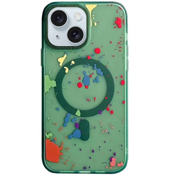 Чехол TPU+PC Flush with MagSafe для Apple iPhone 15 (6.1") Dark green