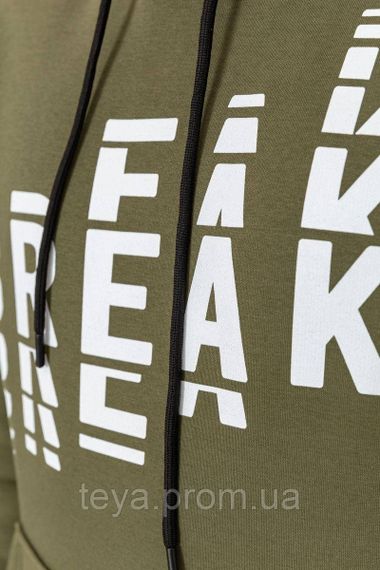 Худі чоловіче на флісі колір хакі розмір M FA_003624 | Зображення 4