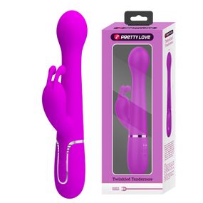 Вібромасажер із поступальним рухом серії Pretty Love - Dejon Twinkled Purple 7 vibration functions 4 rolling functions sexstyle