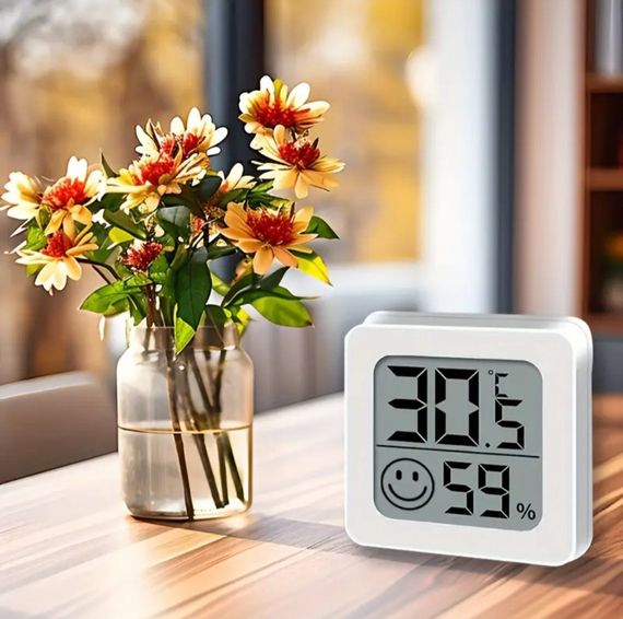 Міні РК-цифровий термометр і гігрометр — портативний вимірювач температури та вологості для дому та вулиці | Зображення 1