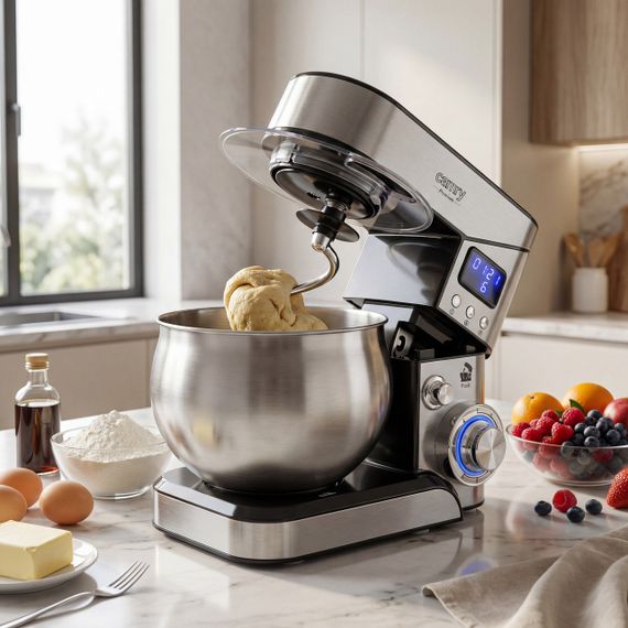 Планетарний міксер тістоміс Camry CR 4223 LCD з чашею 5 л, міксер для замішування тіста 2000 Вт | Зображення 6