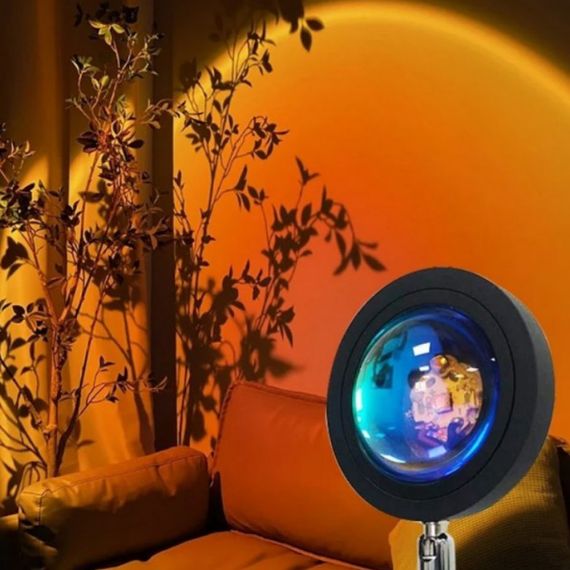 Лампа Атмосферна Проекційний Світильник ЗАМОВЛЕННЯ Atmosphere Sunset Lamp ефект веселки, Лампа ефект сонця | Зображення 2