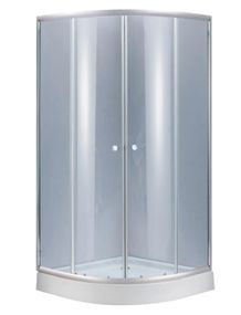 Набір Lidz Душова кабіна Latwa SC90x90.SAT.LOW.GR, напівкругла, скло тоноване 4 мм + Душовий піддон Kapielka ST90x90x15