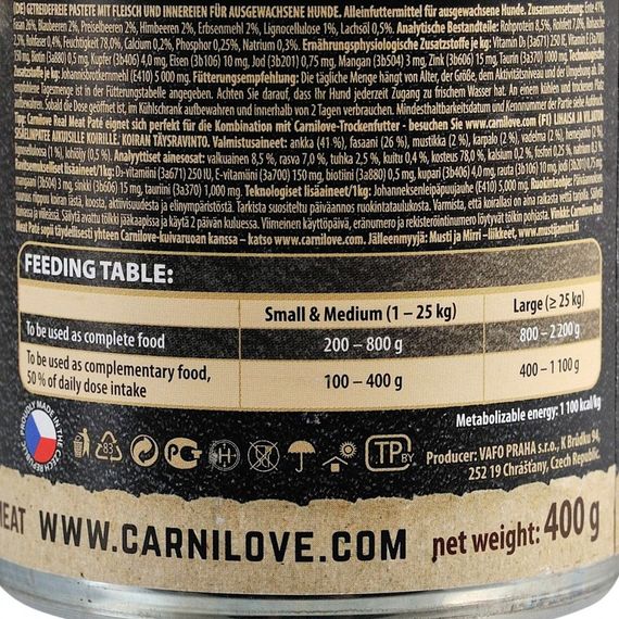 Корм вологий Carnilove Dog k консерви для собак з качкою та фазаном 400 г | Зображення 4