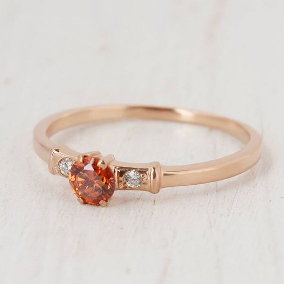 Кольцо из красного золота с грантом 16 | Зображення 2