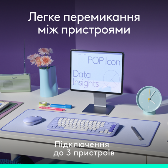 Комплект Logitech POP Icon Combo Bluetooth UA Graphite (920-013156) | Зображення 7