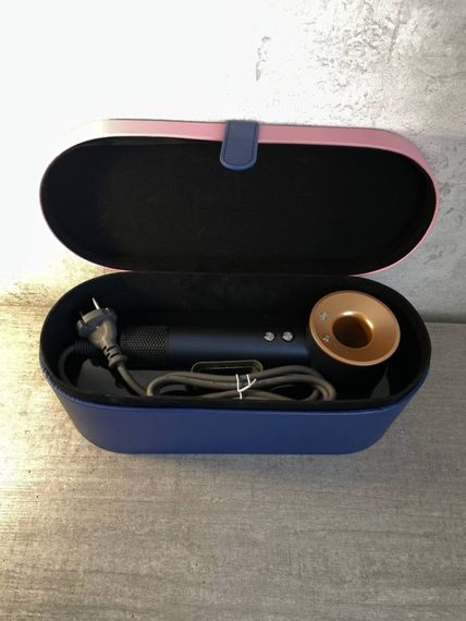 Фен  Super Hair Dryer синій з іонізацією та турборежимом з кесом на 1 насадку