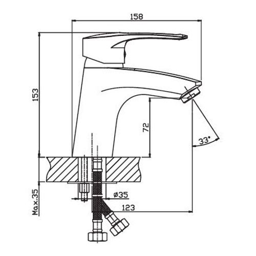 Змішувач для умивальника Haiba GERMES 001 HB0139 | Зображення 1