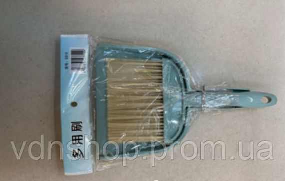 Щетка с совком для пола и твердых поверхностей, прочный пластиковый набор с плотным прилеганием Мятный HP-35015-34M