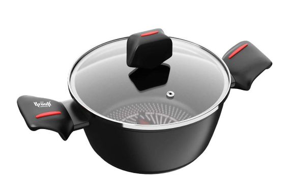 Кастрюля Krauff Smart Fry 25-45-159, 2.3 л, 20 см, алюминиевая с крышкой и антипригарным покрытием
