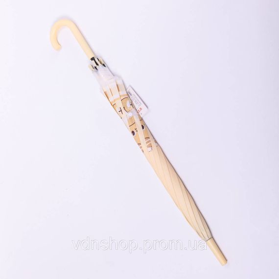 Класична дитяча парасолька-тростина напівавтомат з поліестеру міцна надійна 8 спиць діаметр 94 см Жовтий HP-23-11Y | Зображення 5