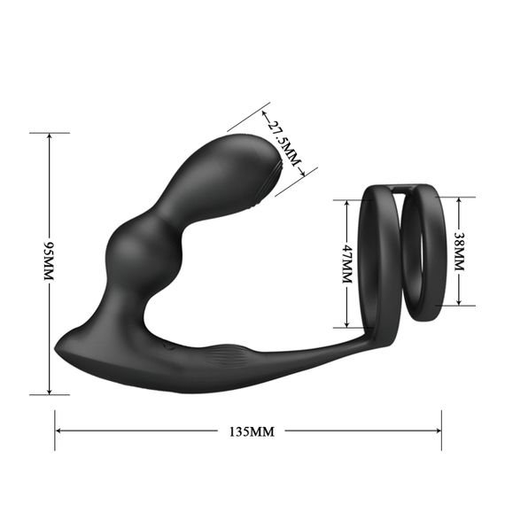 Анальна пробка з ерекційним кільцем - Mr Play Remote Control Vibrating Prostate Massager sexstyle | Зображення 3