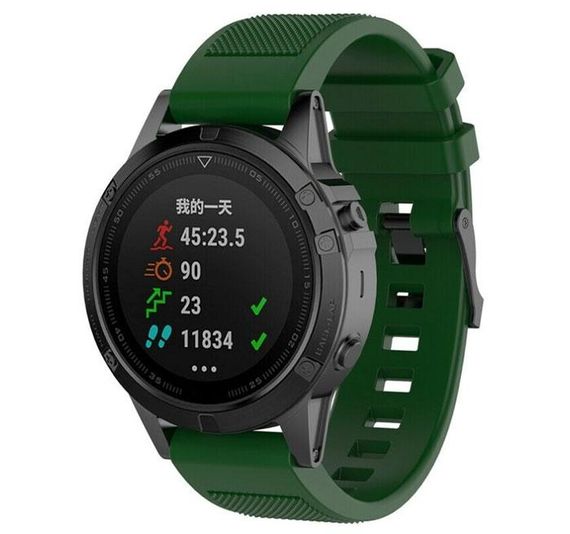 Силіконовий ремінець Primo для годинника Garmin Fenix 3 / 3HR / Fenix 5X / 6X - Army Green