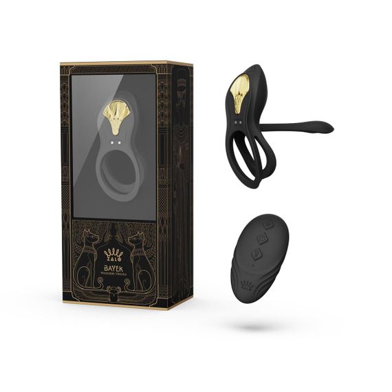 Смарт-ерекційне кільце Zalo - BAYEK Obsidian Black, подвійне з ввідною частиною, пульт ДК Sex Aura | Зображення 7