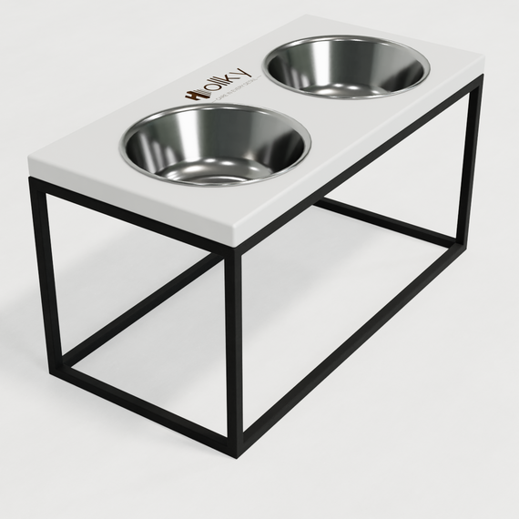 Миски на подставке для средних и больших собак Hollky Base L (2 × 0,95 л) BL-422120-BLWH | Зображення 4